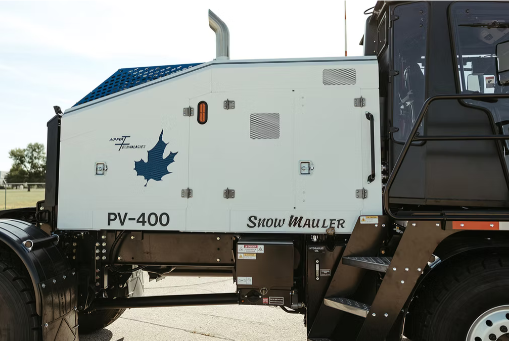 Snow Mauler PV-400 PV-400 body panel detail with ATI maple leaf logo